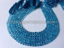 Swiss Blue Topaz Faceted Round Shape Beads